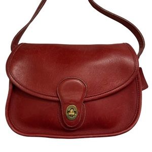 Coach unicorn RARE vintage red leather prairie bag satchel 9954 1995